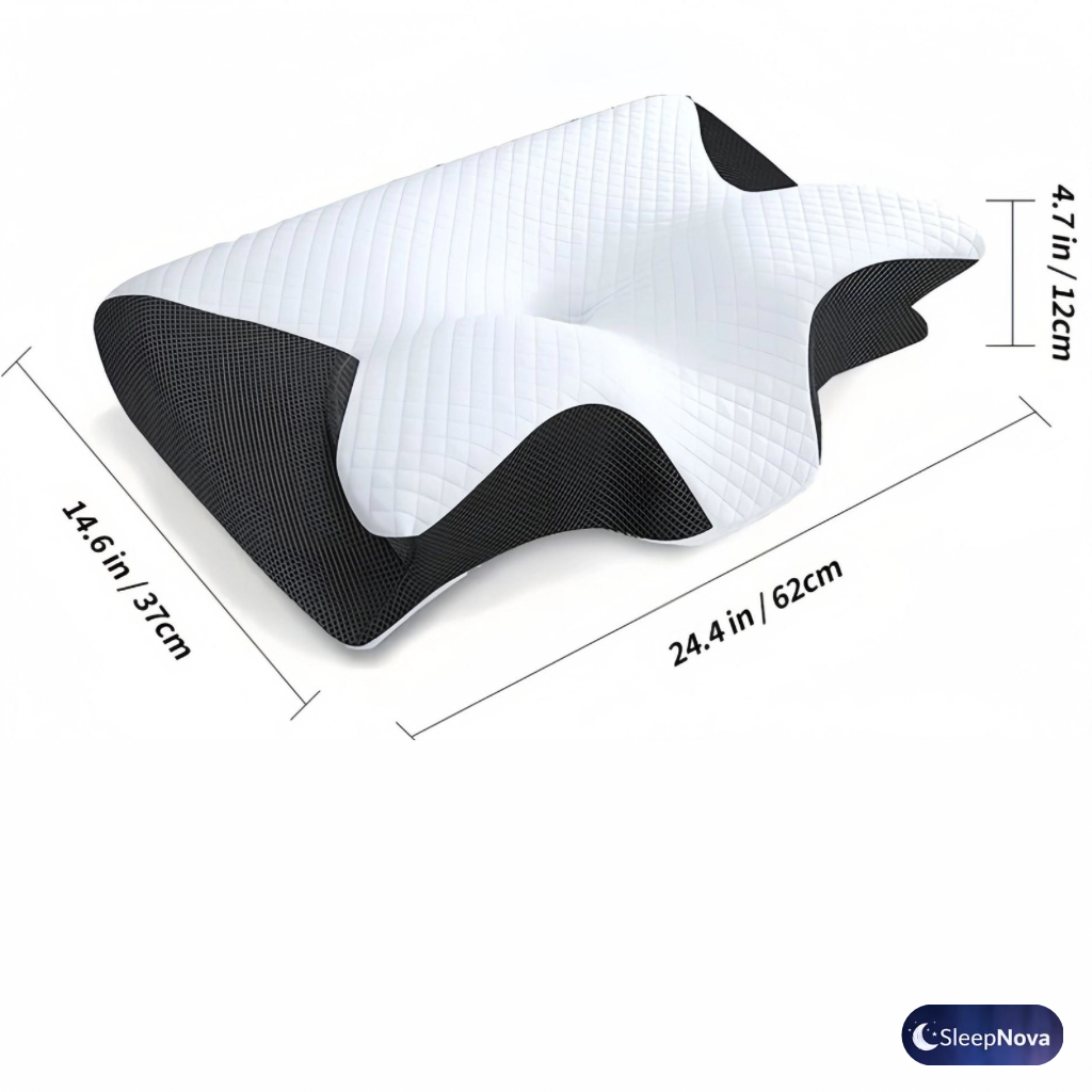 SleepNova™ Ergonomic Orthopedic Memory Foam Pillow – Cervical Neck Support for Deep, Pain-Free Sleep