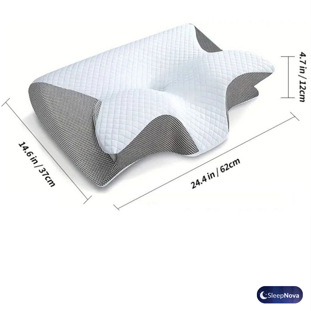 SleepNova™ Ergonomic Orthopedic Memory Foam Pillow – Cervical Neck Support for Deep, Pain-Free Sleep